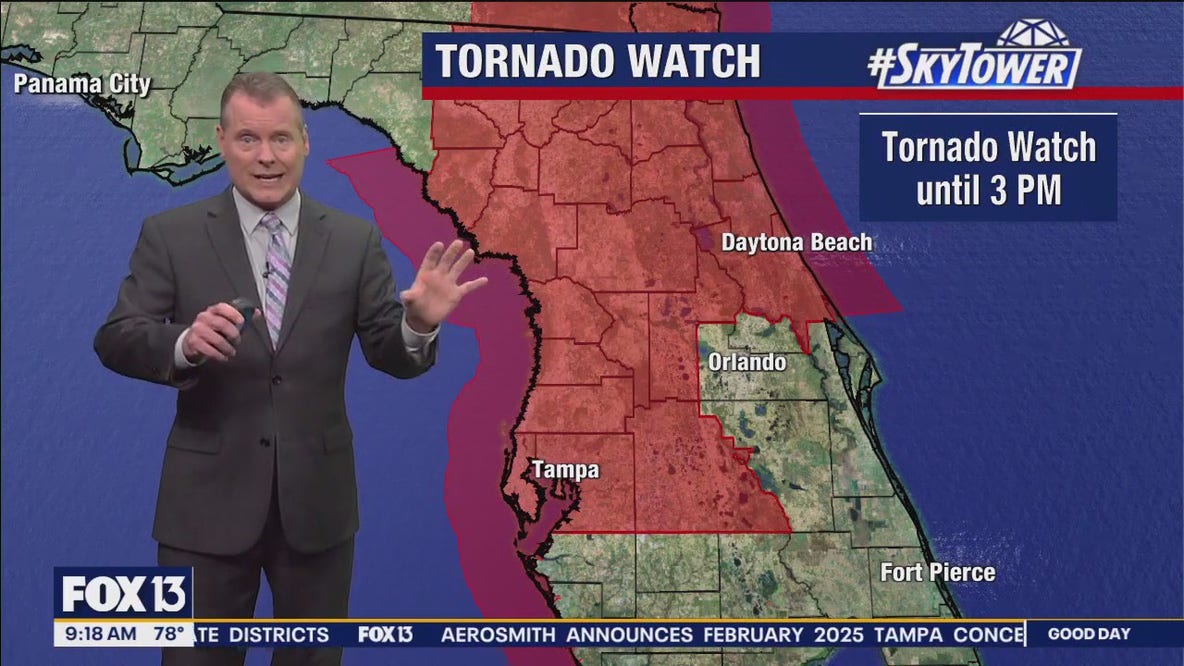 Tampa Weather | Tornado watch in effect for several Florida counties